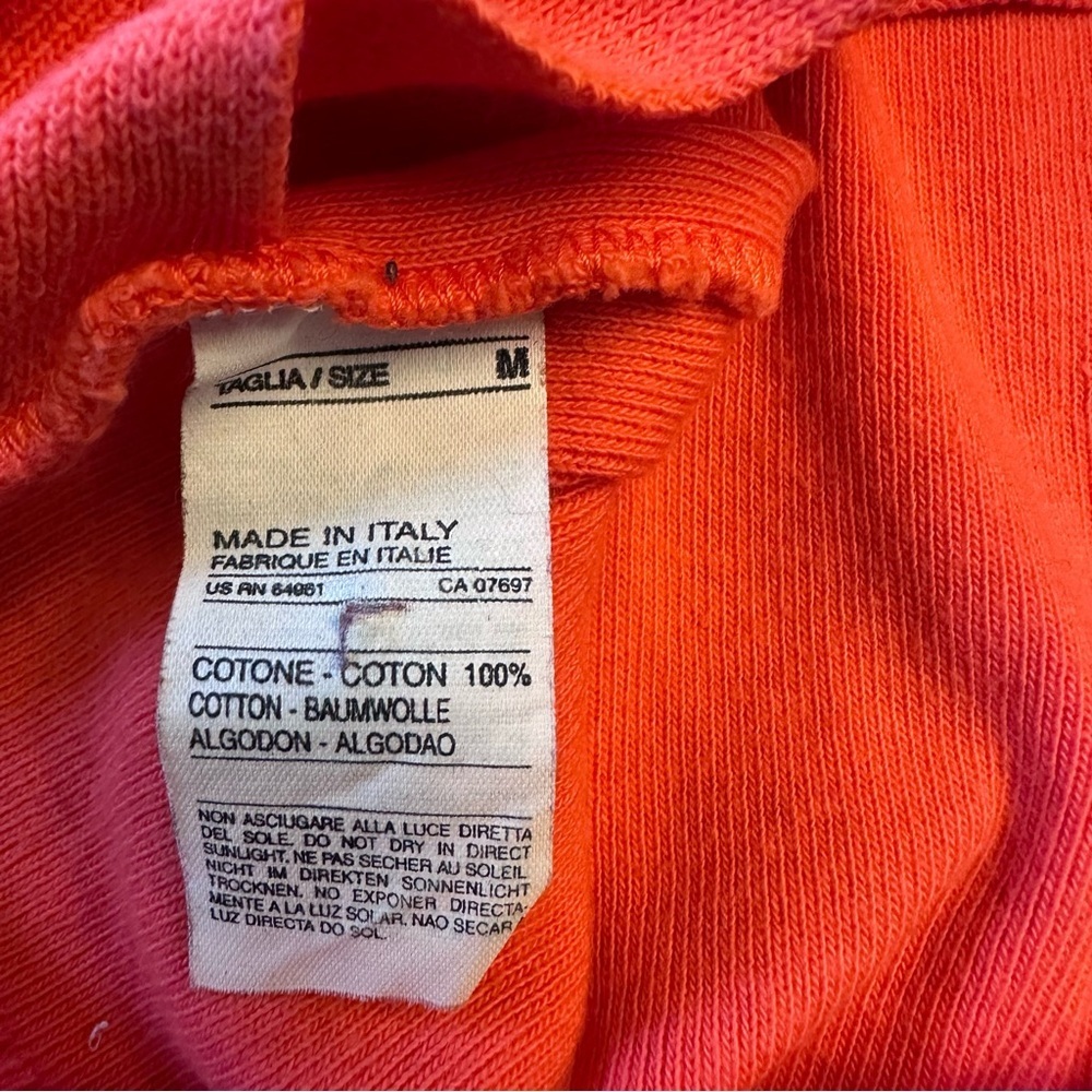 Benetton Made in Italy Cotton Open Front Crossover Short Sleeve Shirt Sweater - Picture 10 of 11
